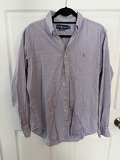 Ralph Lauren Men's Classic Fit Long Sleeve Lavender Button-Down Shirt size 16