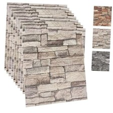 10PSC 3D Wall Panels Peel and Stick Faux Brick Wall Panels Self 10PCS rock