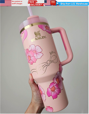 #ad Stanley x Barbie Legends Flowstate Quencher 40oz Tumbler 80s Peaches #x27;N Cream US $54.80