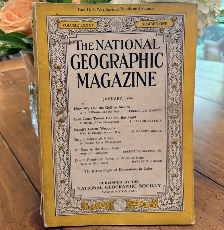 The National Geographic Magazine Jan 1944 Vol LXXXV Issue 1 Illustrated