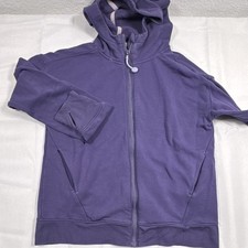 All in Motion Women's Full Zip Fleece Hoodie Pockets Purple L