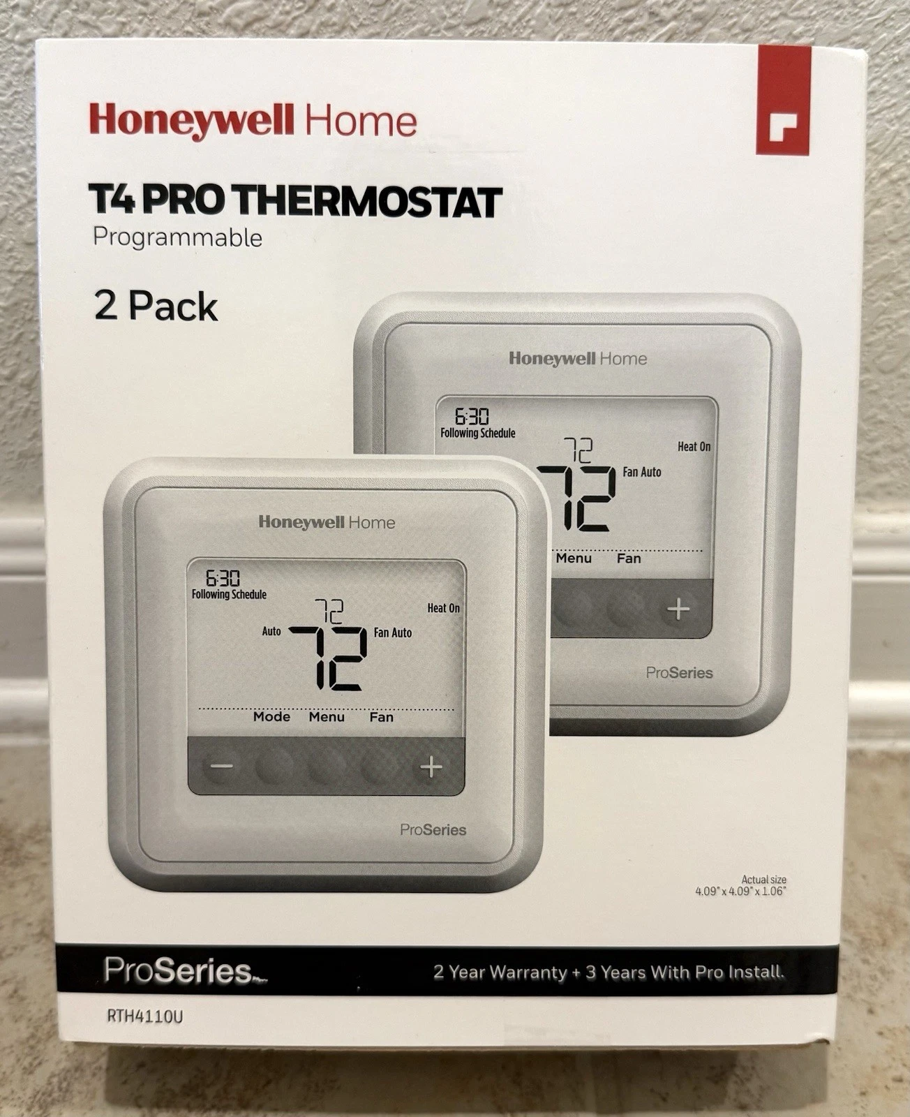 Honeywell Home T4 Pro Thermostat 2 Pack RTH4110U Brand New #7550
Opens in a new window or tab