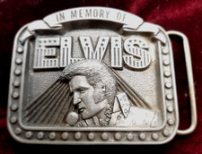 Elvis Presley The King Commemorative Belt Buckle Guitar Graceland
