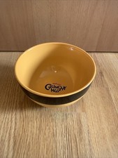 Kellogg's Ceramic Crunchy Nut Cornflakes Cereal Bowl Black and Yellow Striped