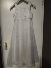 Kommunionkleid weiß Gr. 134-146  BITTE  Messen beachten 