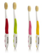 Soft Flossing Toothbrushes, Family Pack, 2 Adult 2 Kids, Ultra Clean Manual...