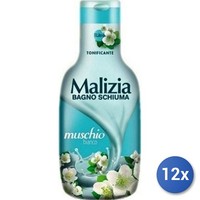 12X Bundle Malizia Bad 1000 Ml. Muschio Weiß