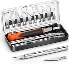 16 Pcs Exacto Knife Set, 3 Craft Knife and 13 SK5 Steel Blades, Precision Hobby