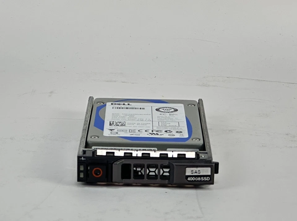 100% Dell 8C38W 400GB SAS 6G 2.5 MLC MU Mixed Use Solid State Drive SSD + Tray - Image 3 of 4