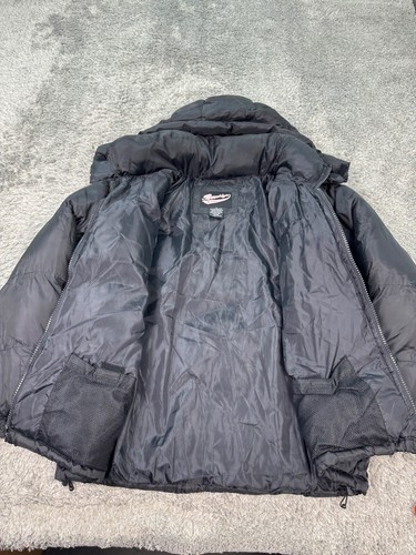 Brooklyn Xpress Jacket Mens Large Hooded Full Zip Puffer Coat Hip Hop 90s Vtg - Picture 7 of 8