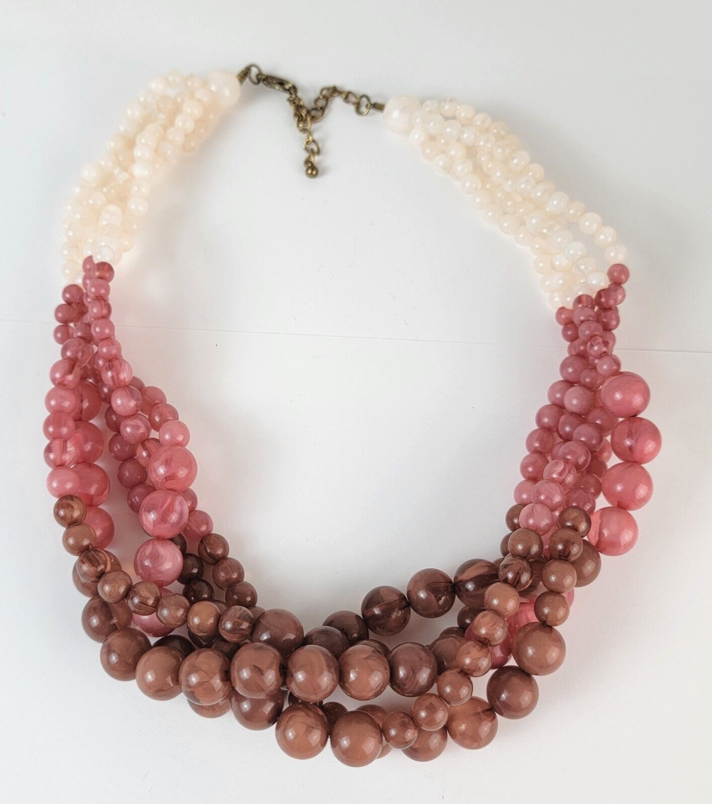 Chunky Multicolor Ombre Gradient Beaded Necklace … - image 5