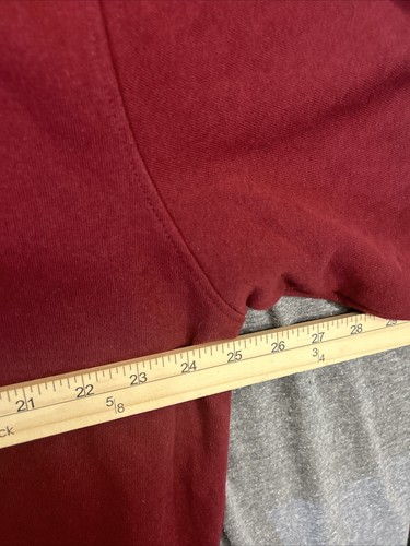 Felpa pullover Houston bianca unisex taglia XL manica lunga girocollo rosso - Foto 6 di 7
