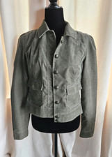Mexx Military Green Corduroy Button-front Jacket Juniors Girl Size Med