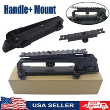 Tactical Metal Carry Handle w/Rear Sight + 20mm Top Rail See Through Scope Mount