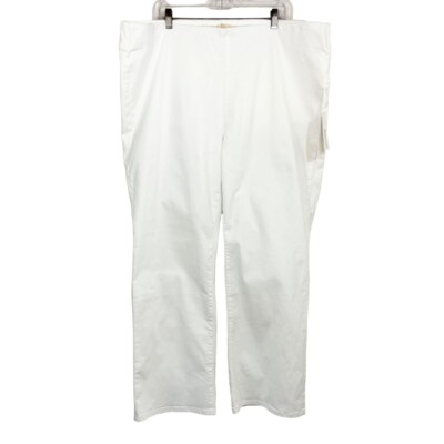 Soft Surroundings NEW Ultimate Denim Pull On Boot Cut Jeans in White - Size 3X