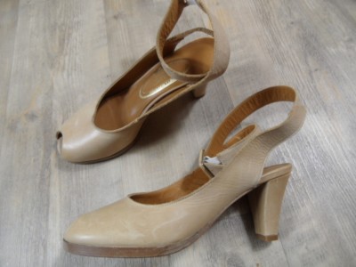 FRED DE LA BRETONIERE schöne Peeptoes camel Gr. 36 TOP ZC118