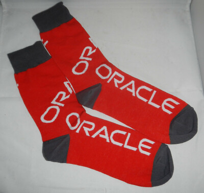 NIP Oracle Corporation Computer Software Company Logo Pair of Crew Socks