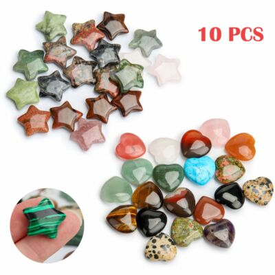7 Chakra Stones Balancing Reiki Healing Crystal Chakra Heart Star Shaped Stones