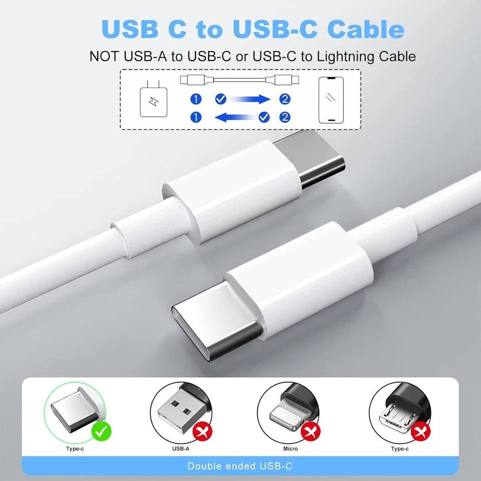 Wholesale PD 60W Fast Charger Cable USB C to USB-C Cord For iPhone Air 15 16 17 - Image 4 of 4