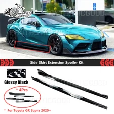 For Toyota GR Supra A90 20-24 Black AG Style Side Skirts Extension Splitter 4Pcs