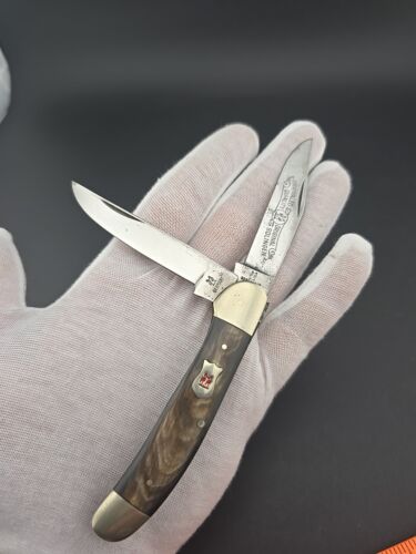 Robt Klaas 2023 XV Knife Kissing Crane Copperhead 2 Blade Robert BUFFALO HORN