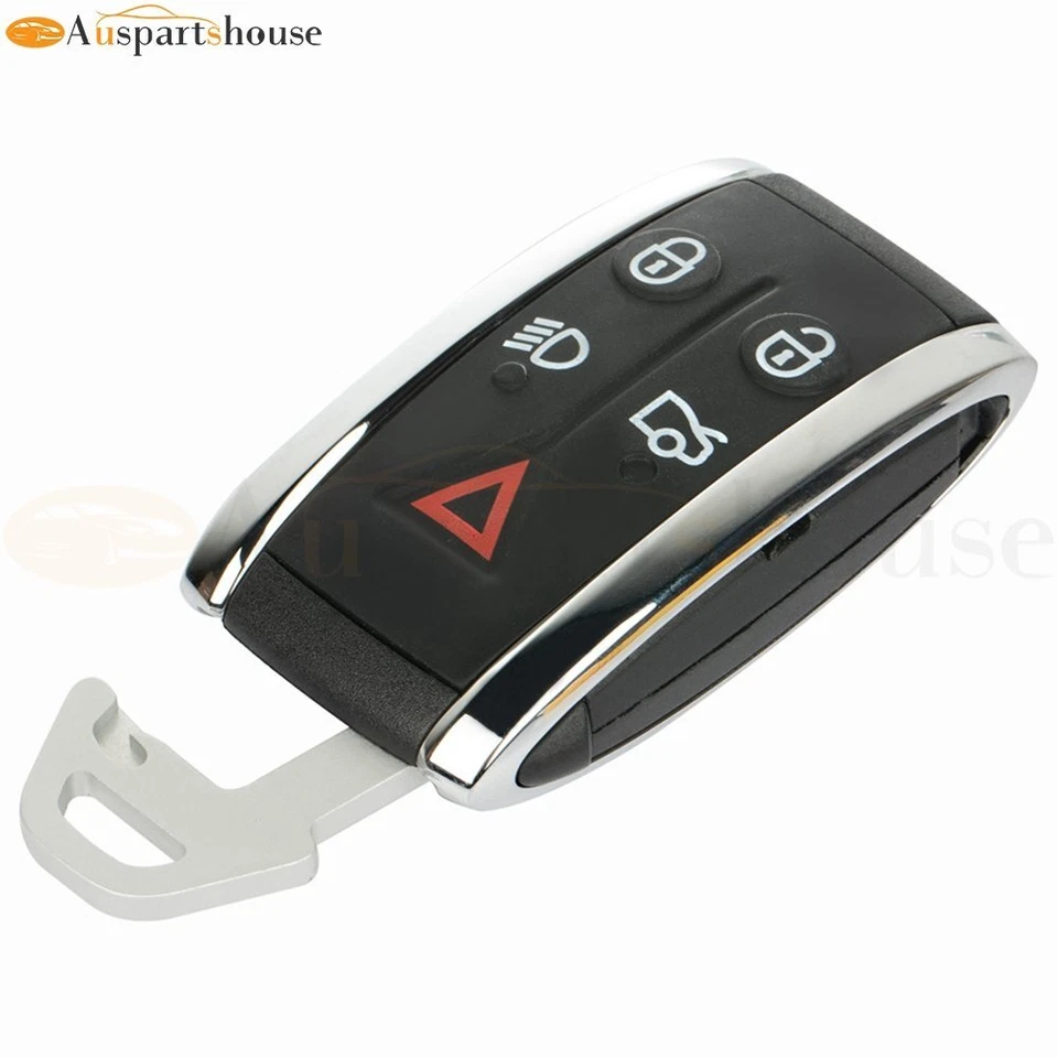 Llavero de coche de entrada remota sin llave 4 botones para Jaguar XK XKR XFR XF 2010-2012 Foto 3 de 4