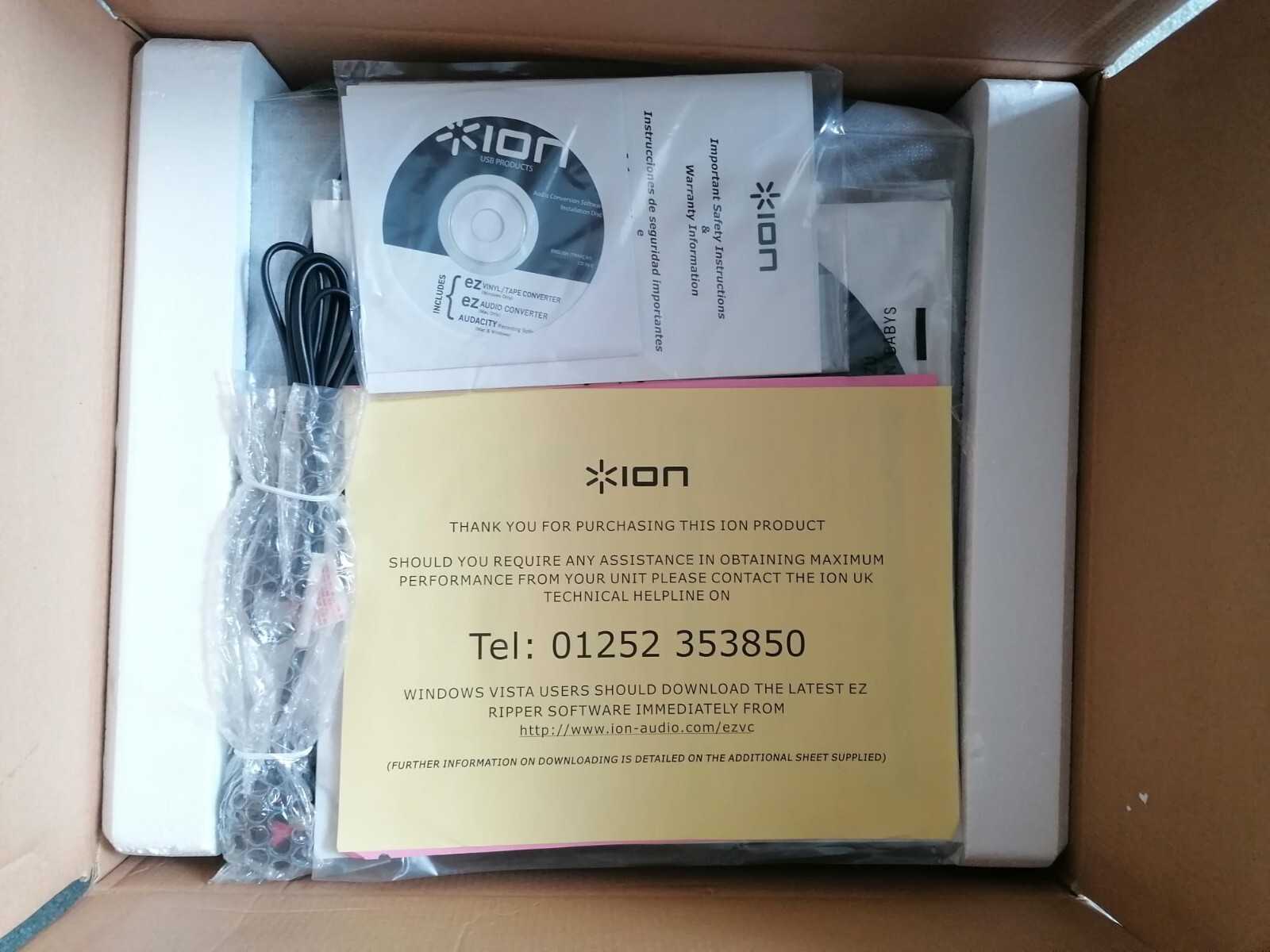 ION USB TURNTABLE / VINYL ARCHIVER WITH LINE INPUT TTUSB05XL eBay