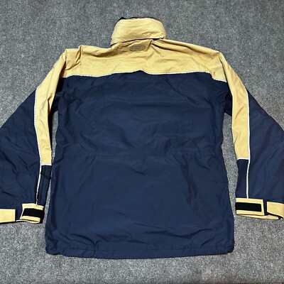 Road Runner Jacket Men XL Blue GoreTex Zip Hidden Hood Vented