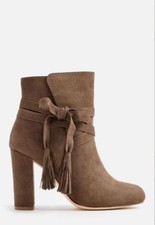 Just Fab Landry Olive Ankle Boots UK 6 EU 38.5 Rrp £58.95 LN08 ii 08