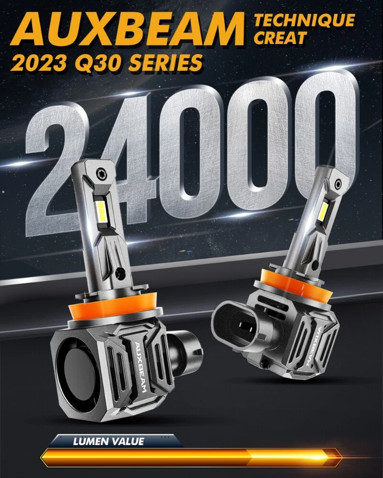 AUXBEAM 9005+H11+H10 9145 LED Headlight High+Low+Fog Bulb Combo Kit 6500K Bright - Image 4 of 4