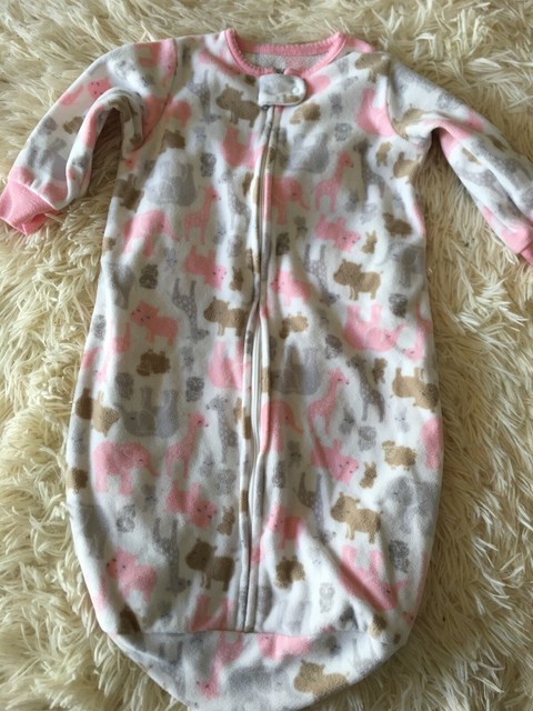 pink newborn gown