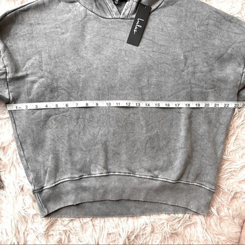 LULUS Sweatshirt XS grau Boot Haus Pullover Hoodie in Washed Charcoal Neu mit Etikett - Bild 10 von 13