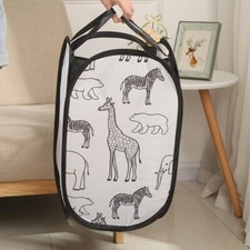 Mesh Pop up Laundry Hamper Strong Handle Foldable Collapsible Clothes Hamper