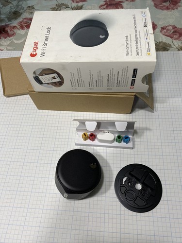 august matte black wi fi smart lock