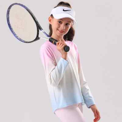 Long Sleeve Girls Shirts Tennis Children Yoga T-shirt Teens Kids Sports Tees