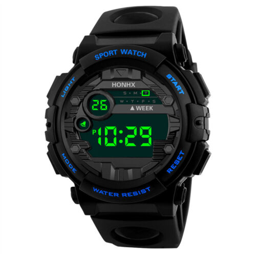 Mens Watches Black Military Style Army Walking Sport Digital Watch Waterproof UK - Picture 12 of 13