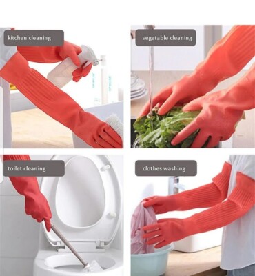 Waterdichte Huishoudelijke Rubber/Latex Clean Room Afwassen Keuken Lange Mouw Ha - Foto 7