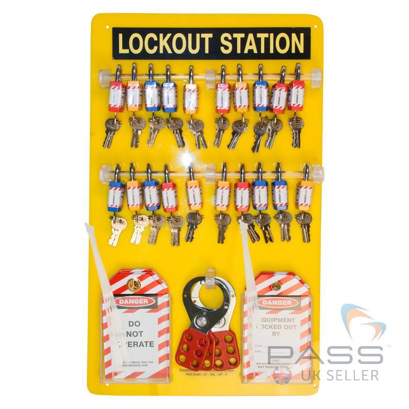 20 Lock Lockout Tagout Station - With Accessories