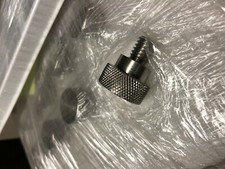 Thumb Screw, Knurled, 3/8-16 x 7/16" thread, 0.88" Dia Head Stainless Steel 303
