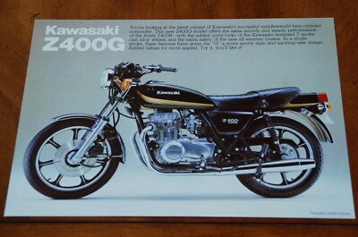 Kawasaki Z400-G2 leaflet Prospekt, 1980 | eBay