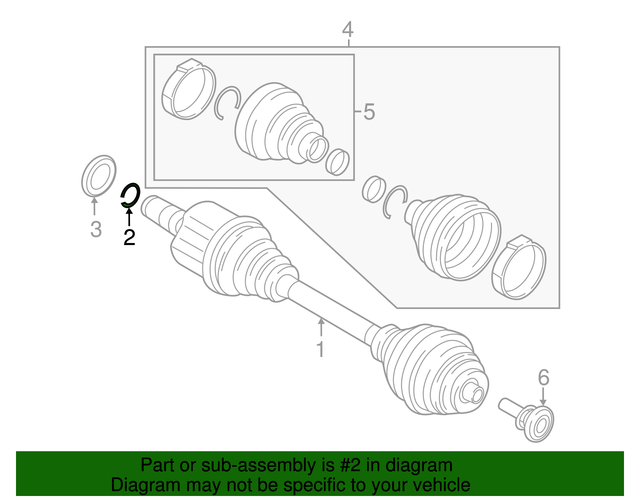 For BMW X1 20162019 BMW 31608617052 CV Axle Shaft Retaining Ring for