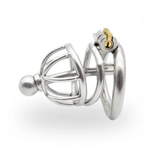 Metal Small Lock Cage Male Chastity Urethra Ring Binding Devices Restrain - Picture 31 of 51