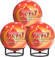 3 PACK Automatic Portable Fire Ball Extinguisher with Mounting Bracket for Home