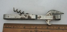 VTG KING Can and Bottle Opener With Cork Screw Metal Tempered Tool Steel Blade
