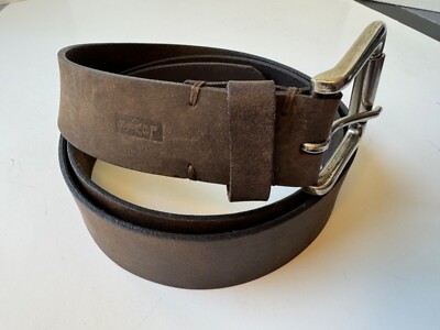 LEVI'S Men s SZ 46/115 Dark Brown Leather Belt Adjustable Casual 