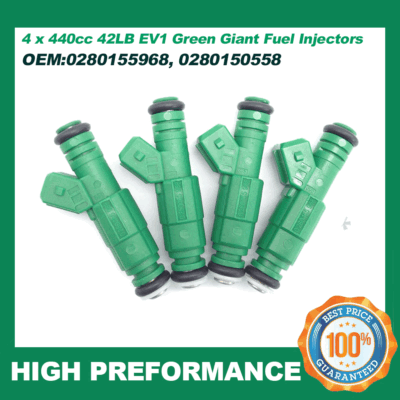 4 x 968 440cc 42lb EV6 FUEL INJECTORS Green Giant for BMW VW VOLVO AUDI TURBO 4 x 968 440cc 42lb EV6 FUEL INJECTORS Green Giant for BMW VW VOLVO AUDI TURBO
