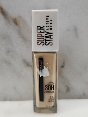 Maybelline Super Stay Full Coverage Liquid Foundation  #105 Fair Ivory 30H.