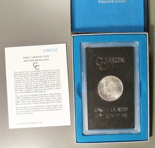 1883-CC GSA Morgan Silver Dollar, BU+, with Box & Certificate of Authenticity.