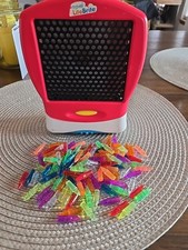 Hasbro Travel Red Lite Brite Battery Powered Play On The Go 100 Pegs Tested
