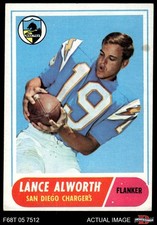 1968 Topps #193 Lance Alworth Chargers HOF 3 - VG